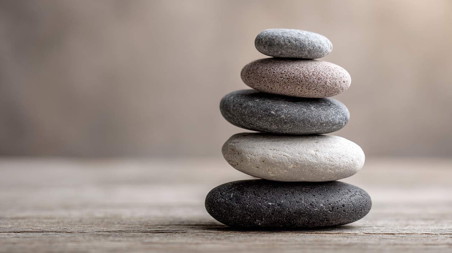 Stak af sten 5 sten i en stak