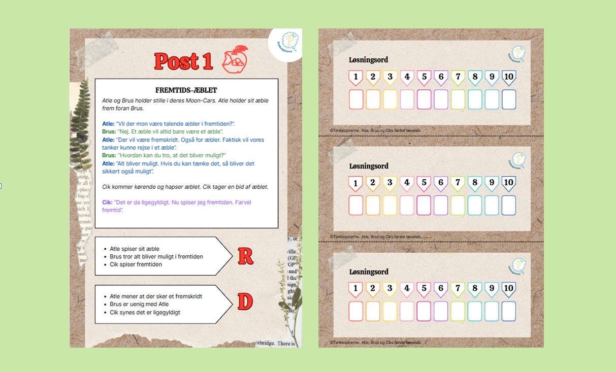 to poster, lysegrøn baggrund, naturtema