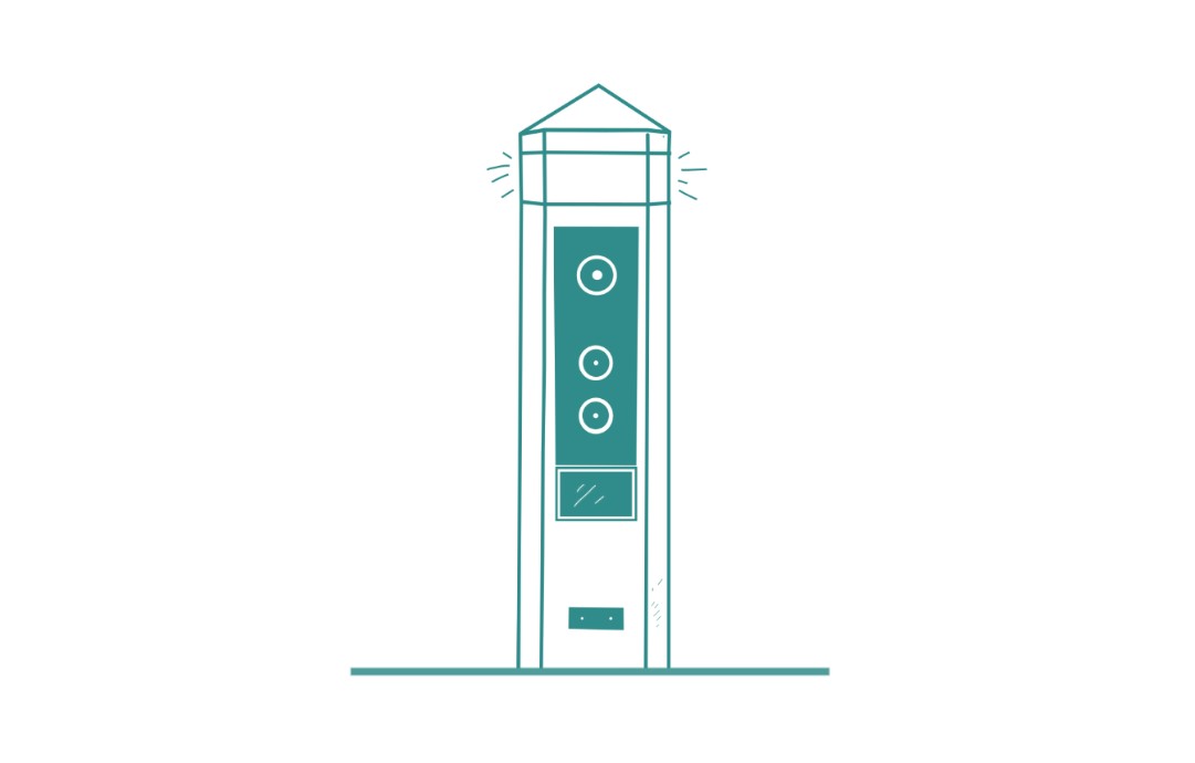 Stolpe. doodle, lige linjer, tyrkis farve